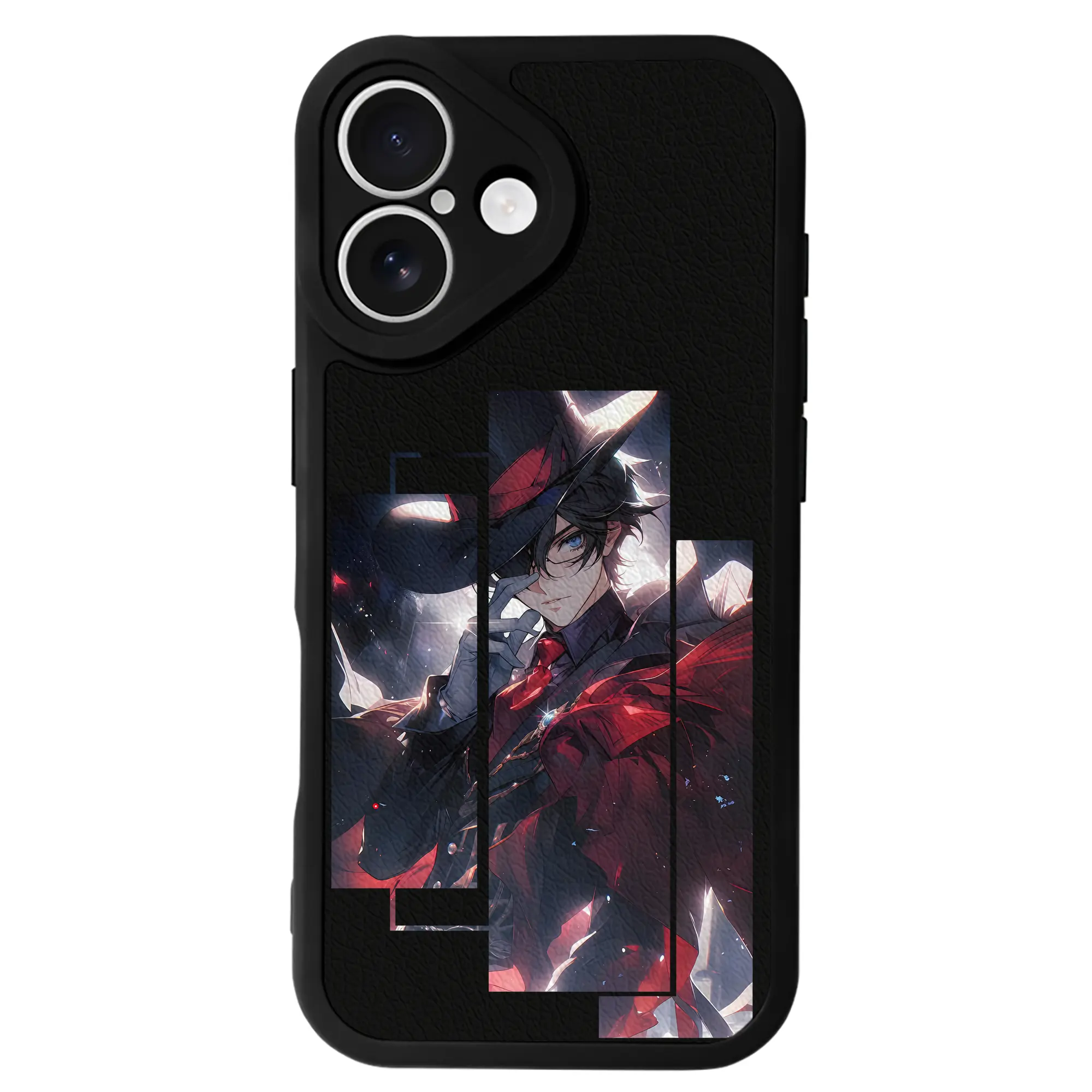 名探偵コナン グッズ 江戸川 コナン - IPhone 16シリーズ対応 ・ シリコンスマホケース ・ レザー調 ・ 高精度フィット ・ 耐衝撃 ・ ワイヤレス充電対応 ・ 精密カット